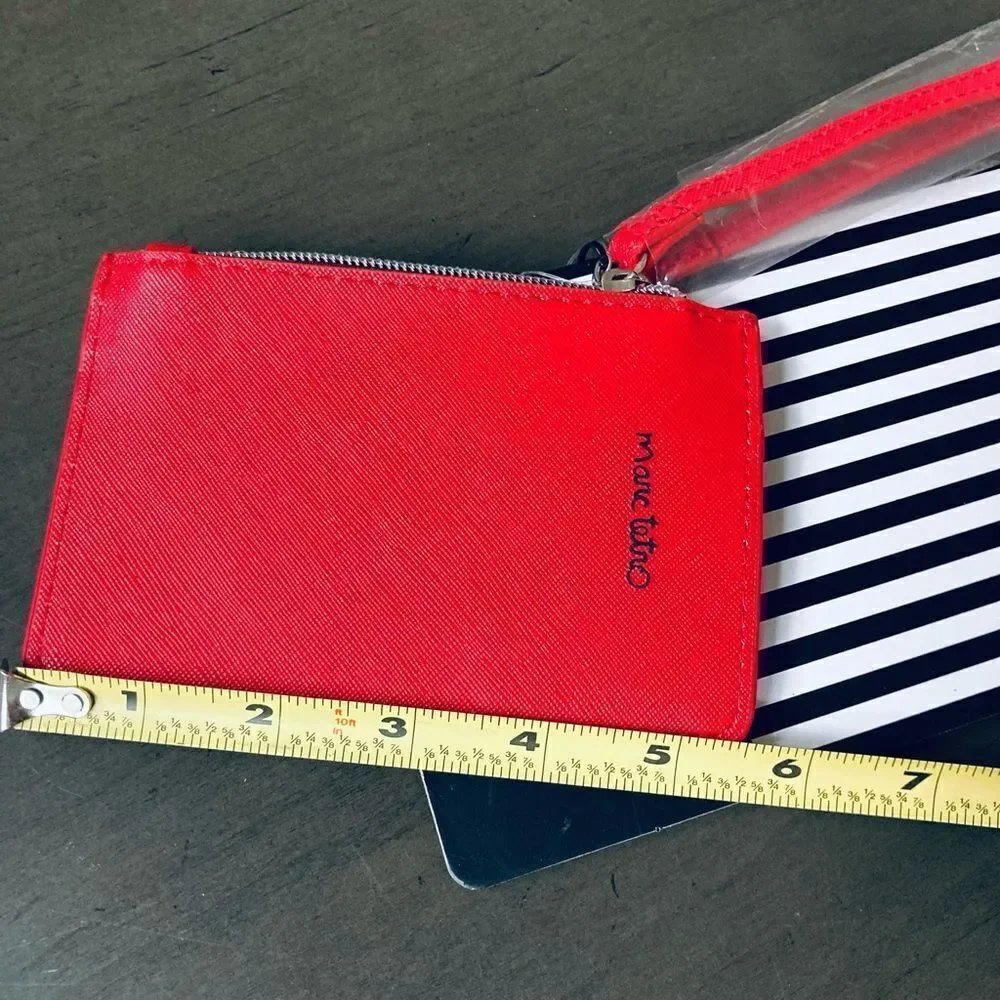 Marc Tetro Red Westie Dog Coin Purse Zipper Cardholder Wristlet Wallet